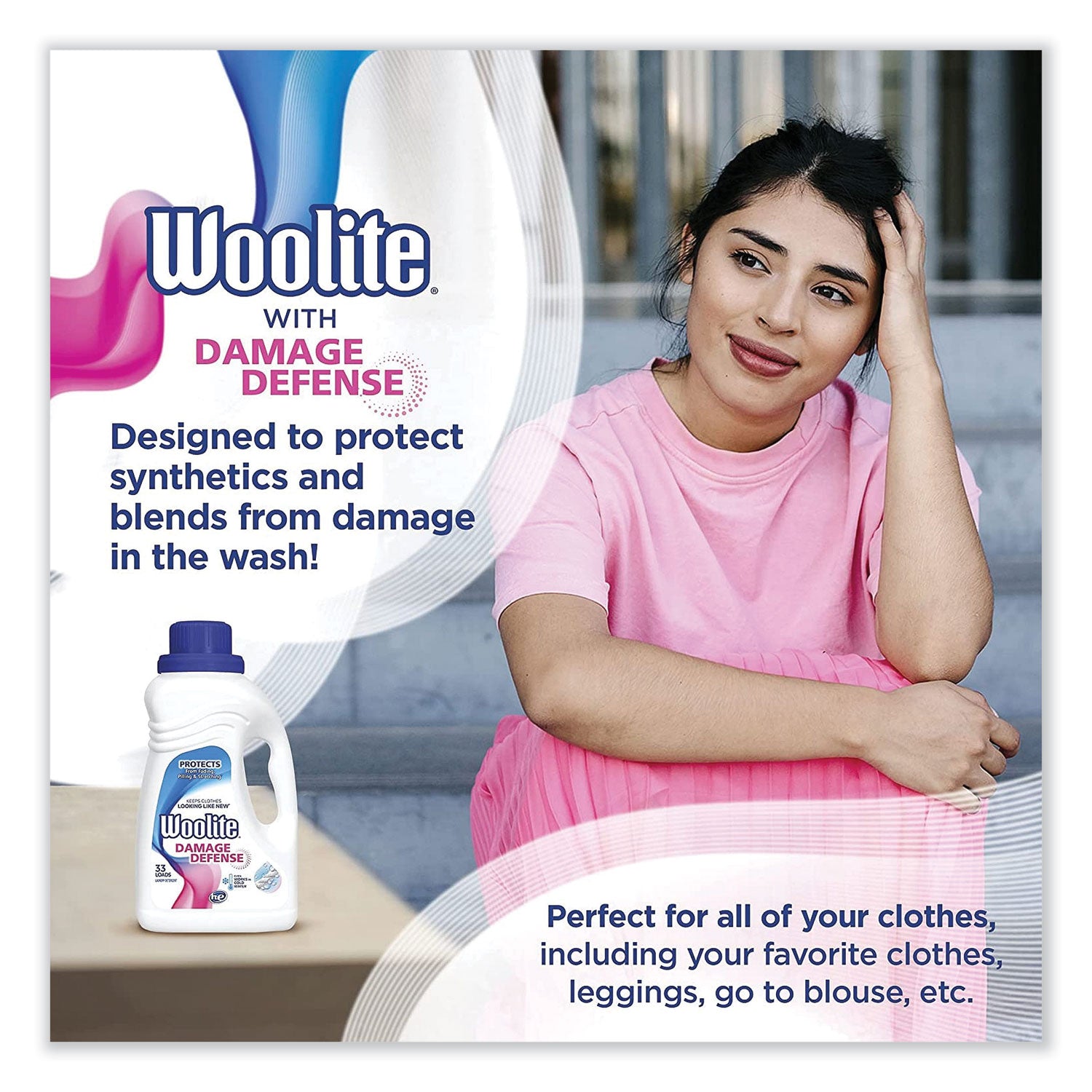 Laundry Detergent for All Clothes, Light Floral, 50 oz Bottle