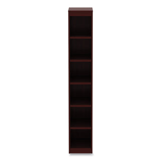 alera-valencia-series-narrow-profile-bookcase-six-shelf-1181w-x-1181d-x-7173h-mahogany_aleva67212my - 4