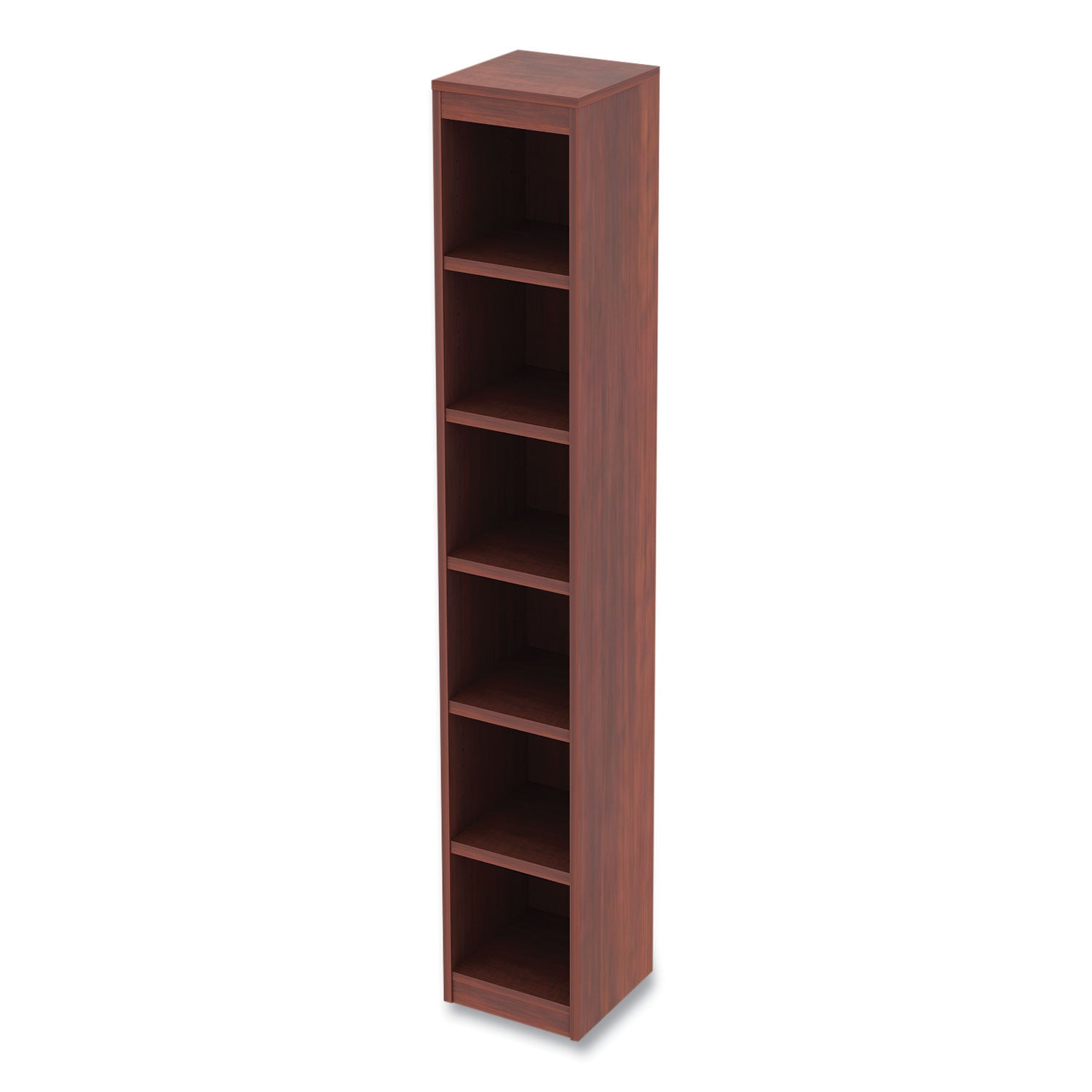 alera-valencia-series-narrow-profile-bookcase-six-shelf-1181w-x-1181d-x-7173h-medium-cherry_aleva67212mc - 3