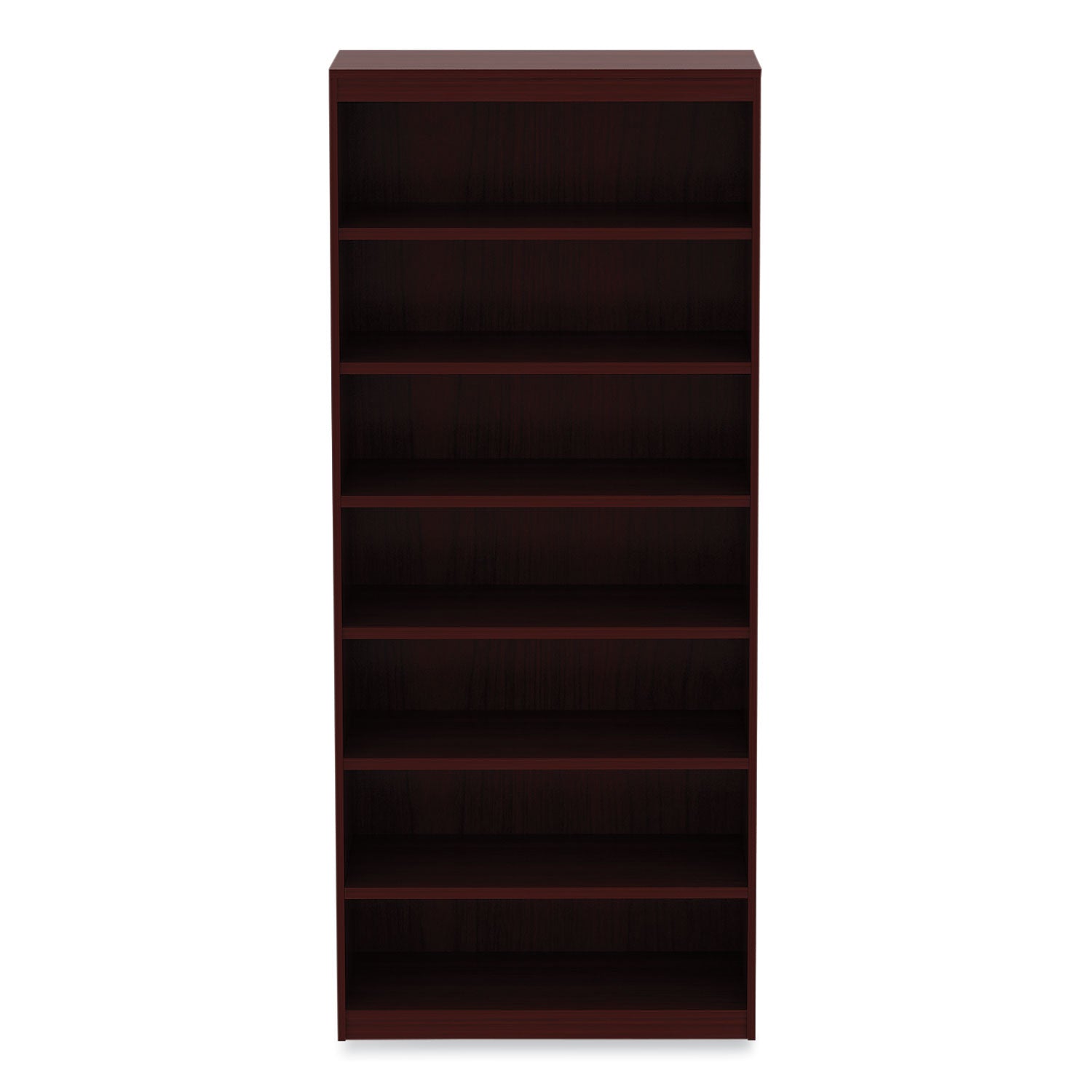 alera-valencia-series-square-corner-bookcase-seven-shelf-3563w-x-1181d-x-8386h-mahogany_aleva78436my - 3