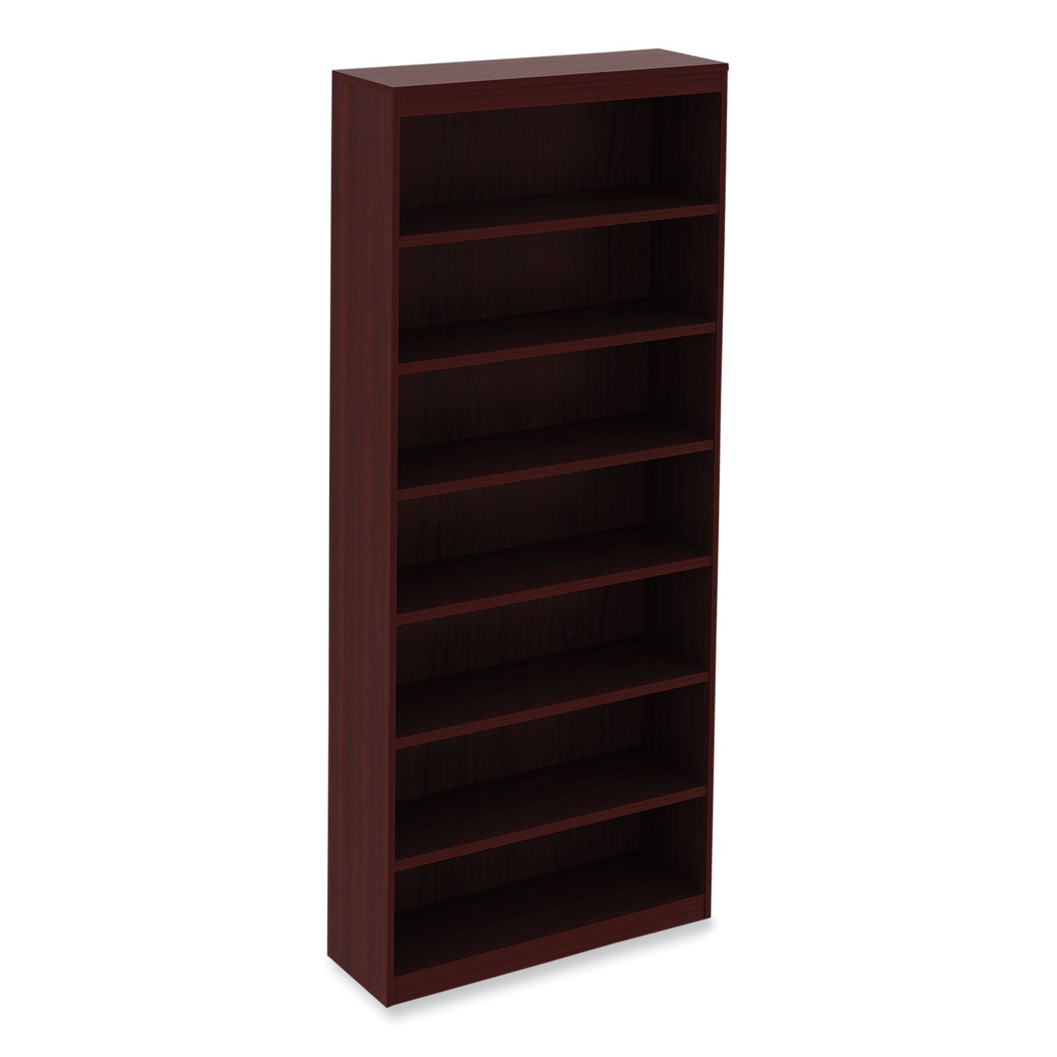 alera-valencia-series-square-corner-bookcase-seven-shelf-3563w-x-1181d-x-8386h-mahogany_aleva78436my - 4