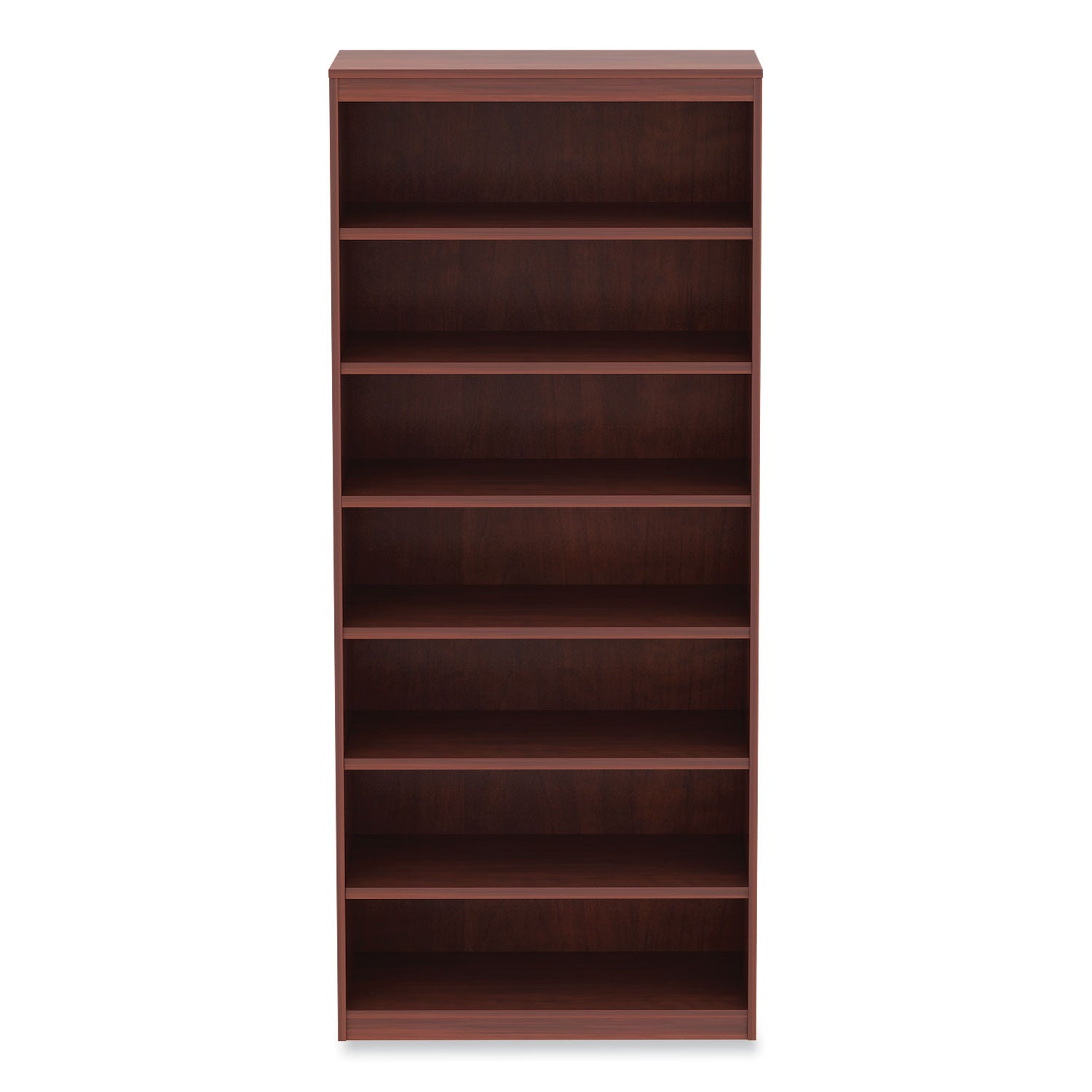 alera-valencia-series-square-corner-bookcase-seven-shelf-3563w-x-1181d-x-8386h-cherry_aleva78436mc - 3