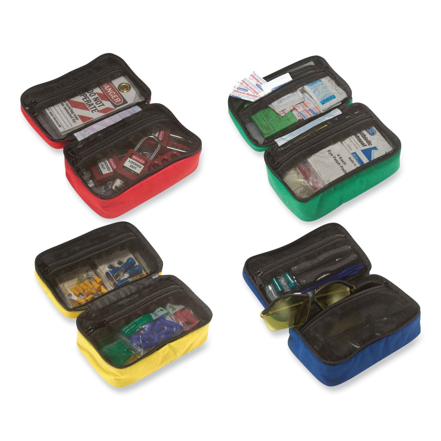 arsenal-5876k-four-small-buddy-organizers-colored-kit-2-comp-45x75x3-blue-green-red-yellow-ships-in-1-3-business-days_ego13876 - 2