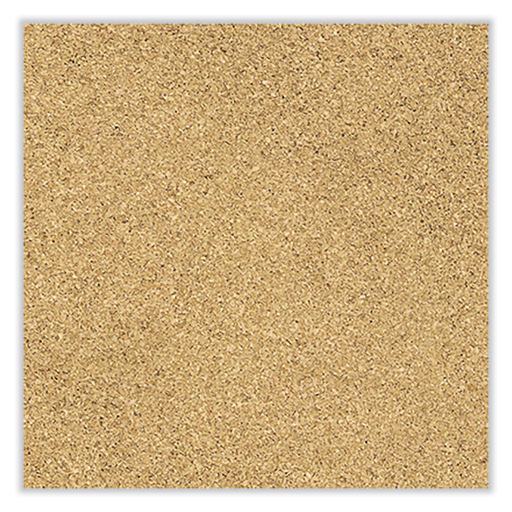 Aluminum-Frame Natural Corkboard, 24 x 18, Tan Surface, Satin Aluminum Frame, Ships in 7-10 Business Days