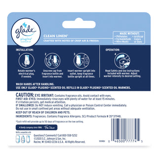 plugins-scented-oil-refill-clean-linen-067-oz-5-pack_sjn322829 - 2