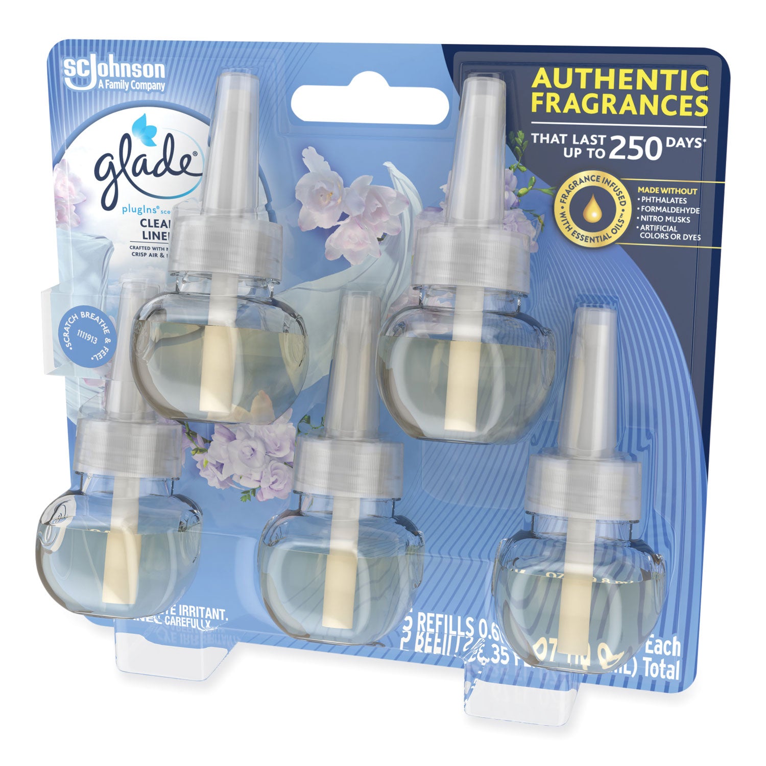 plugins-scented-oil-refill-clean-linen-067-oz-5-pack_sjn322829 - 3