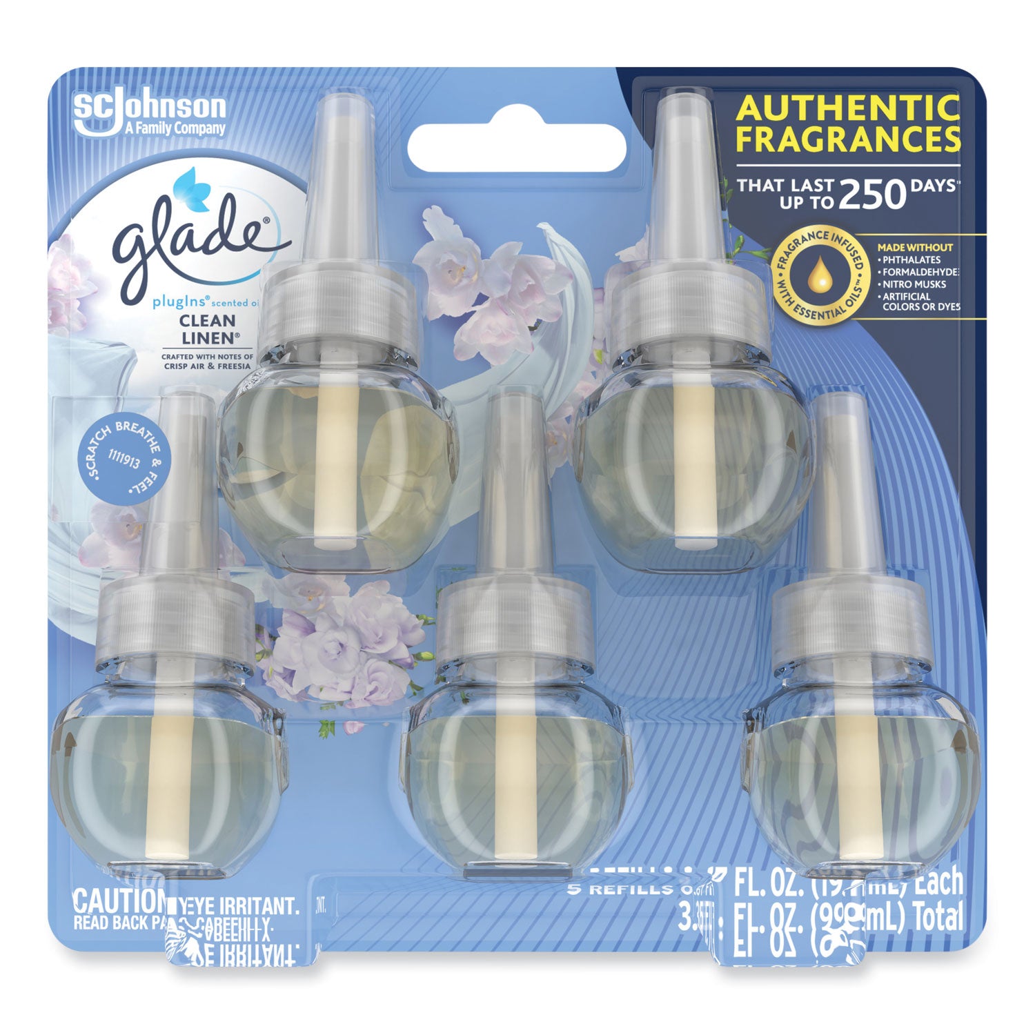 plugins-scented-oil-refill-clean-linen-067-oz-5-pack_sjn322829 - 1