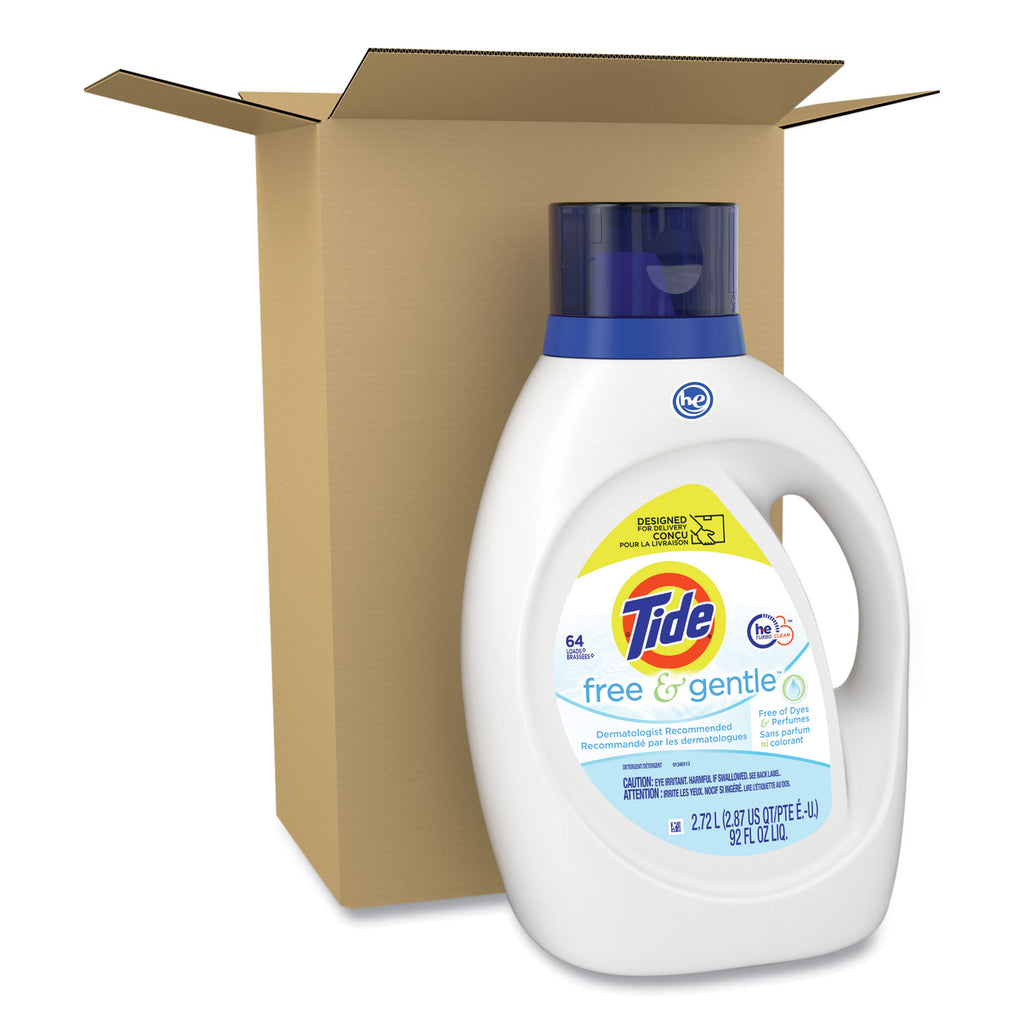 Free and Gentle Liquid Laundry Detergent, Unscented, 92 oz Bottle