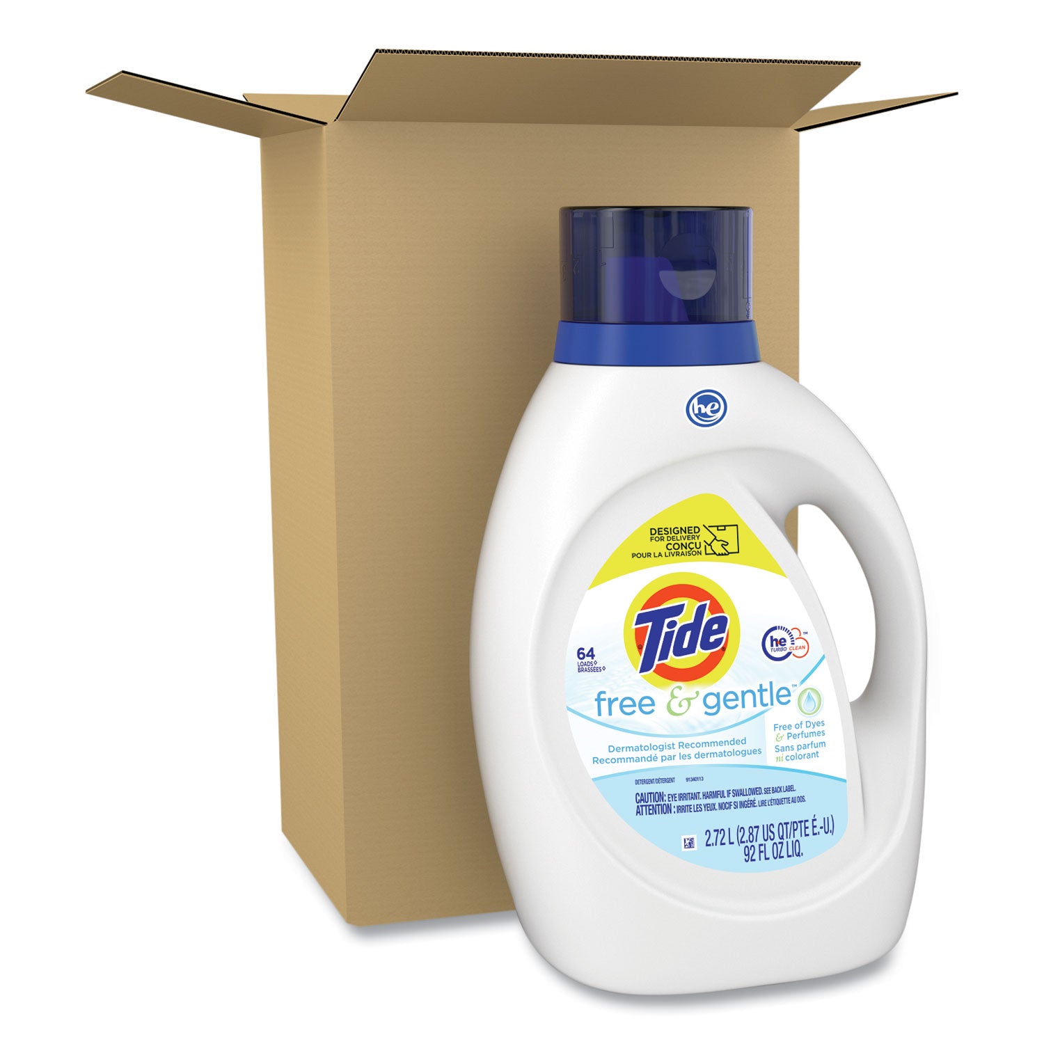 Free and Gentle Liquid Laundry Detergent, Unscented, 92 oz Bottle - 2