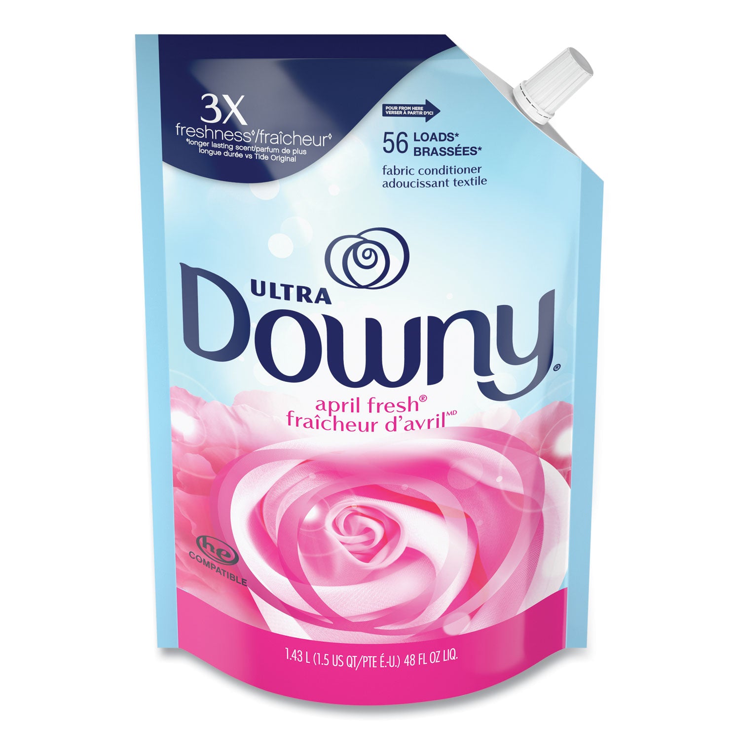 liquid-fabric-softener-april-fresh-48-oz-pouch-3-carton_pgc99172 - 1