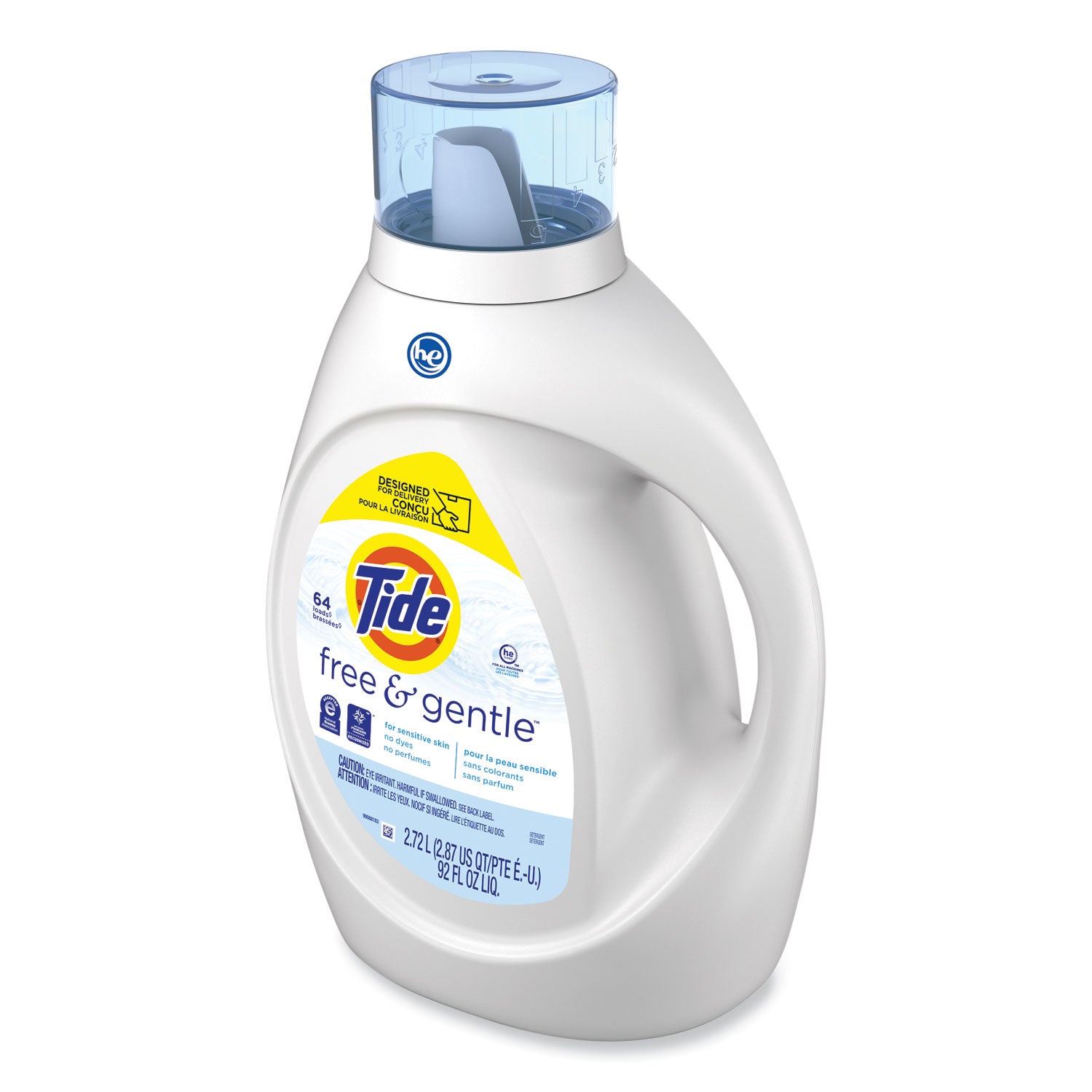 Free and Gentle Liquid Laundry Detergent, Unscented, 92 oz Bottle - 4