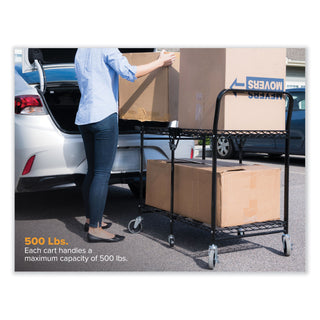 stowaway-folding-carts-metal-2-shelves-250-lb-capacity-35-x-3725-x-22-black_bosbsaclgblk - 5