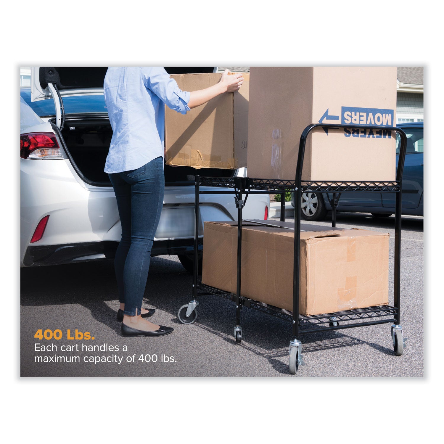 stowaway-folding-carts-metal-2-shelves-250-lb-capacity-2963-x-3725-x-18-black_bosbsacsmblk - 5