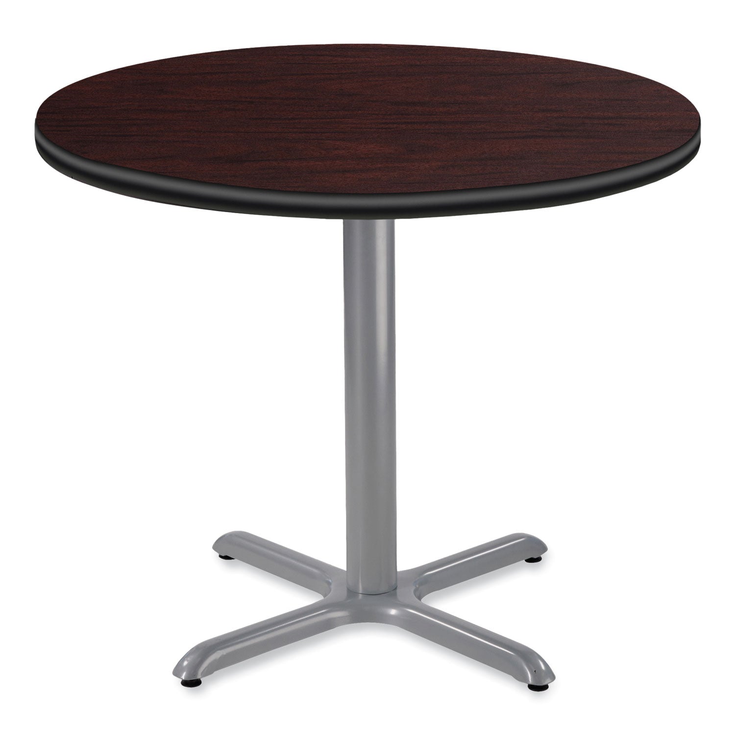 cafe-table-36-diameter-x-30h-round-top-x-base-mahogany-top-gray-base-ships-in-7-10-business-days_npscg13636xd1my - 1