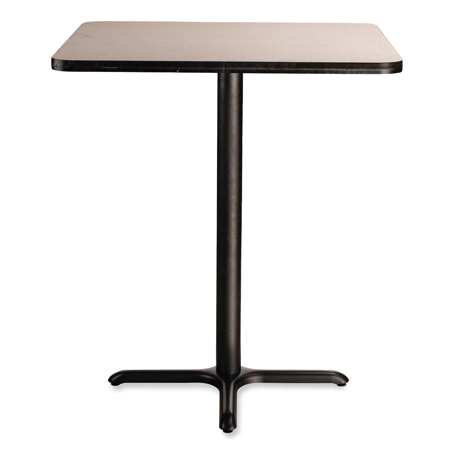 Cafe Table, 36w x 36d x 30h, Square Top/X-Base, Gray Nebula Top, Black Base, Ships in 7-10 Business Days