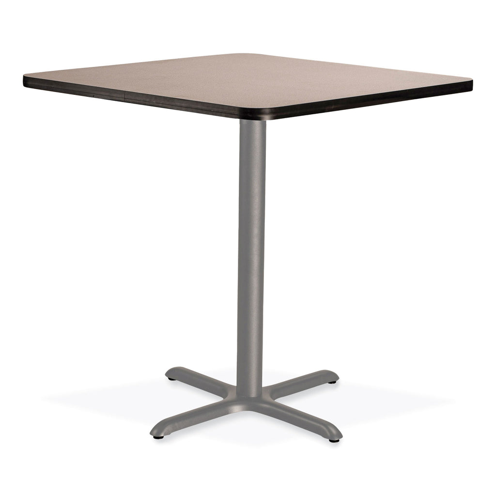 Cafe Table, 36w x 36d x 36h, Square Top/X-Base, Gray Nebula Top, Gray Base, Ships in 7-10 Business Days