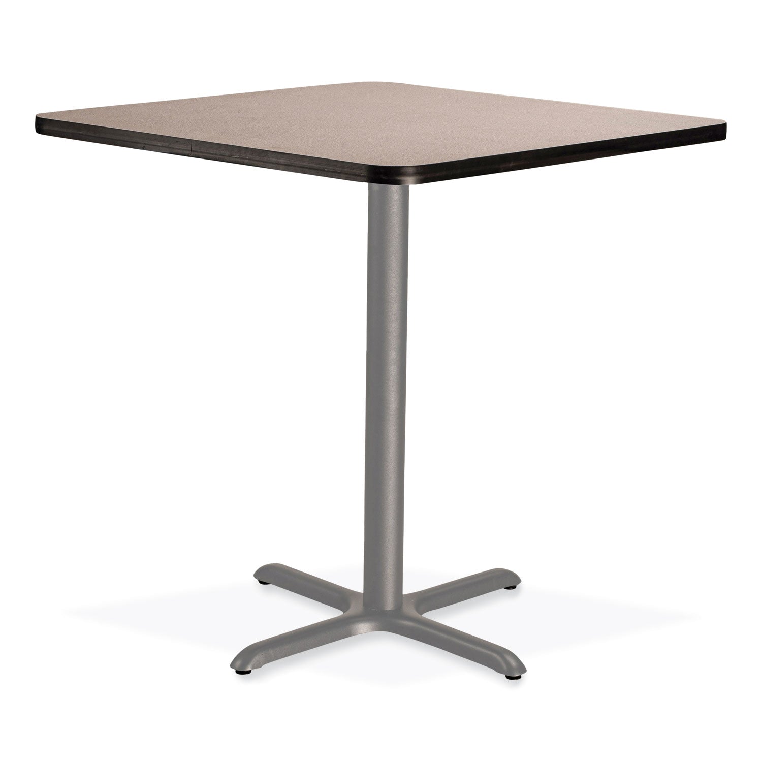Cafe Table, 36w x 36d x 36h, Square Top/X-Base, Gray Nebula Top, Gray Base, Ships in 7-10 Business Days