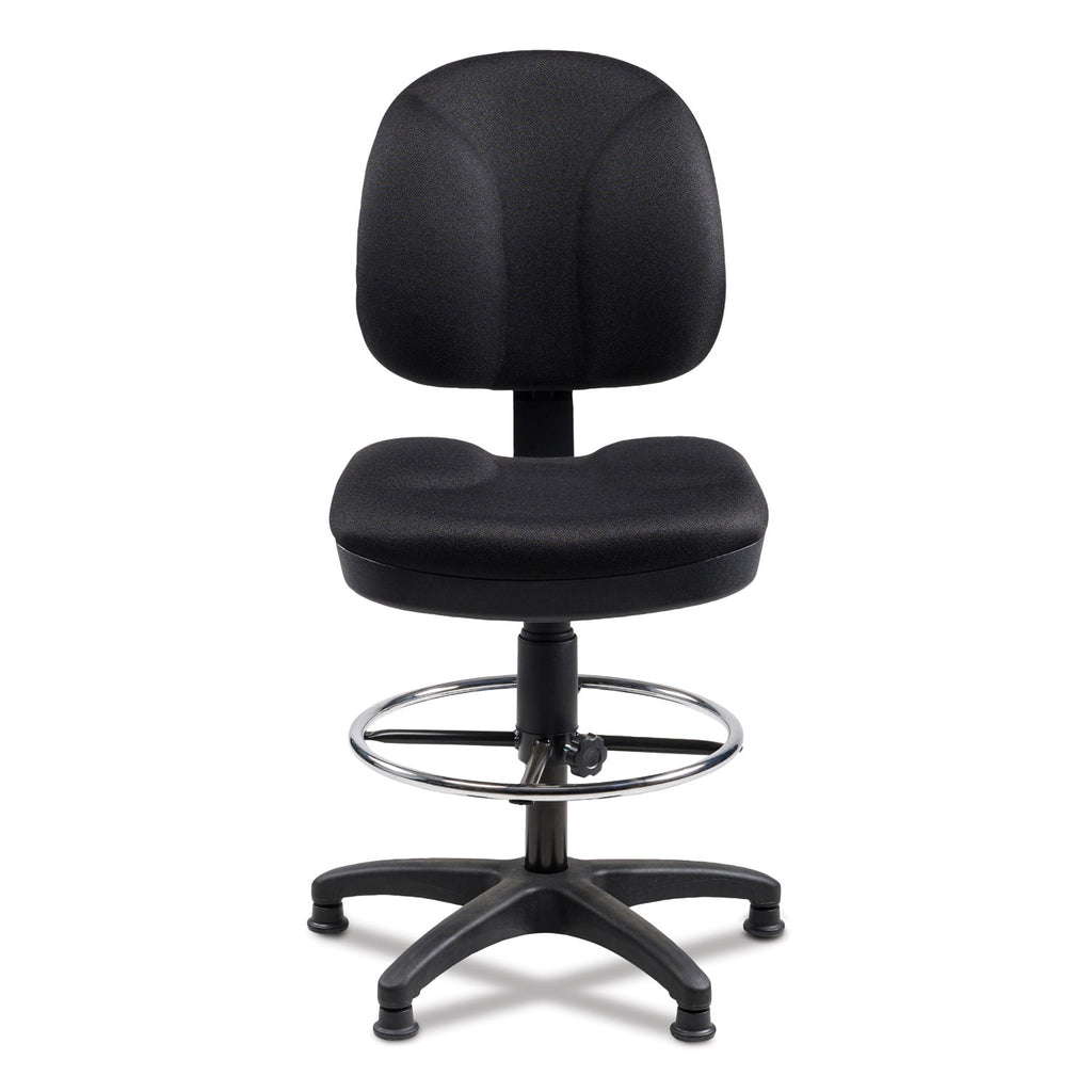 Comfort Task Stool, Supports Up to 300 lb, 24.5" to 34.5" Seat Height, Black Seat/Back, Black/Base,Ships in 1-3 Business Days