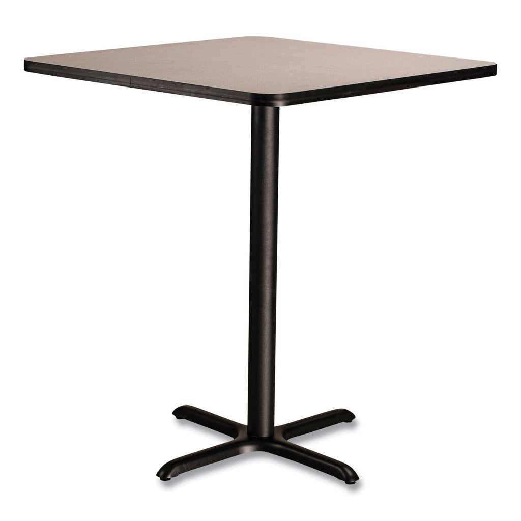 Cafe Table, 36w x 36d x 42h, Square Top/X-Base, Gray Nebula Top, Black Base, Ships in 7-10 Business Days