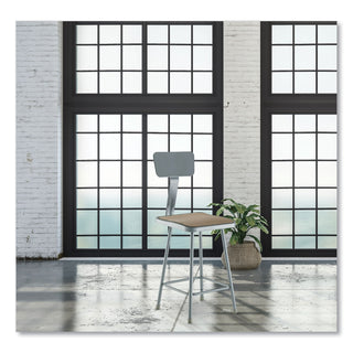 6300 Series HD Square Seat Stool w/Backrest, Supports 500 lb, 23.25" Seat Ht, Brown Seat,Gray Back/Base,Ships in 1-3 Bus Days