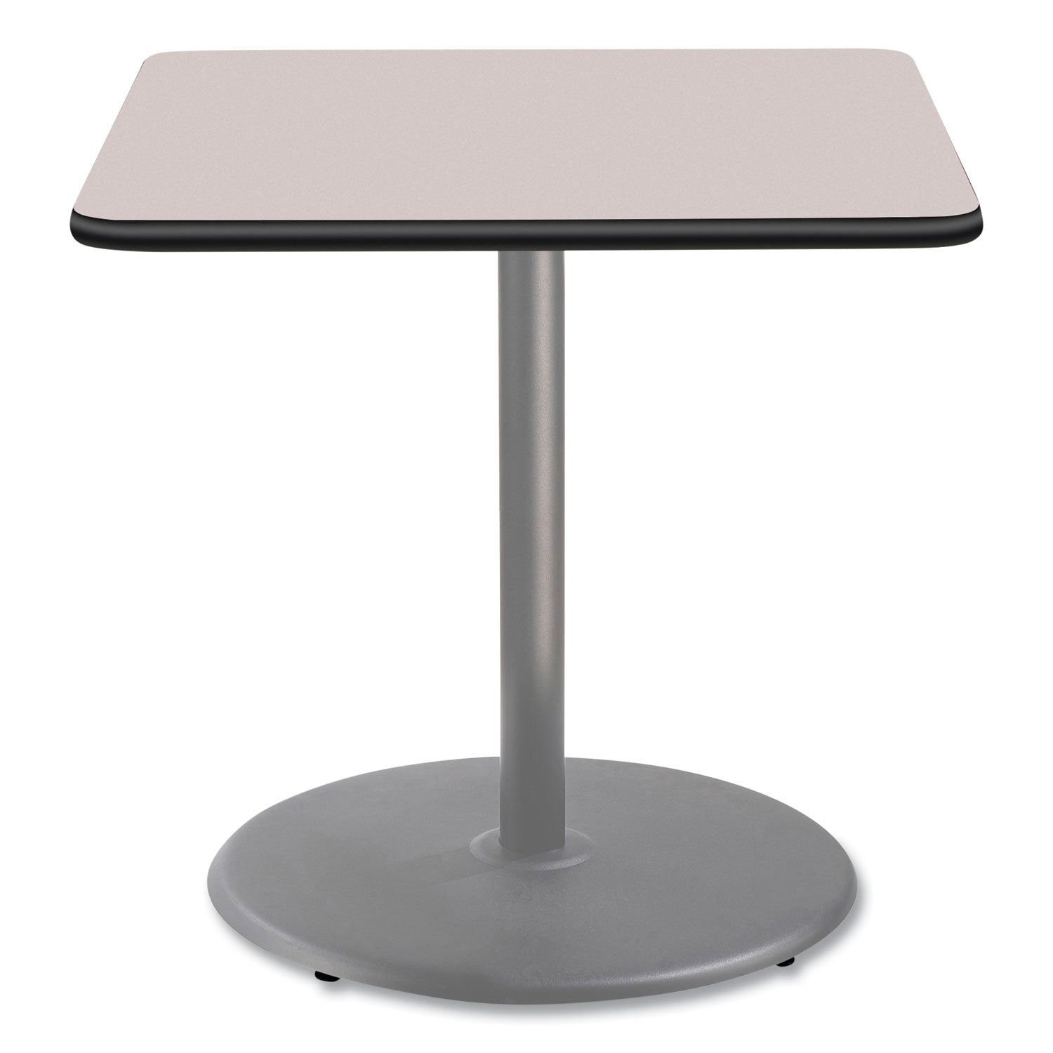 Cafe Table, 36w x 36d x 36h, Square Top/Round Base, Gray Nebula Top, Gray Base, Ships in 7-10 Business Days
