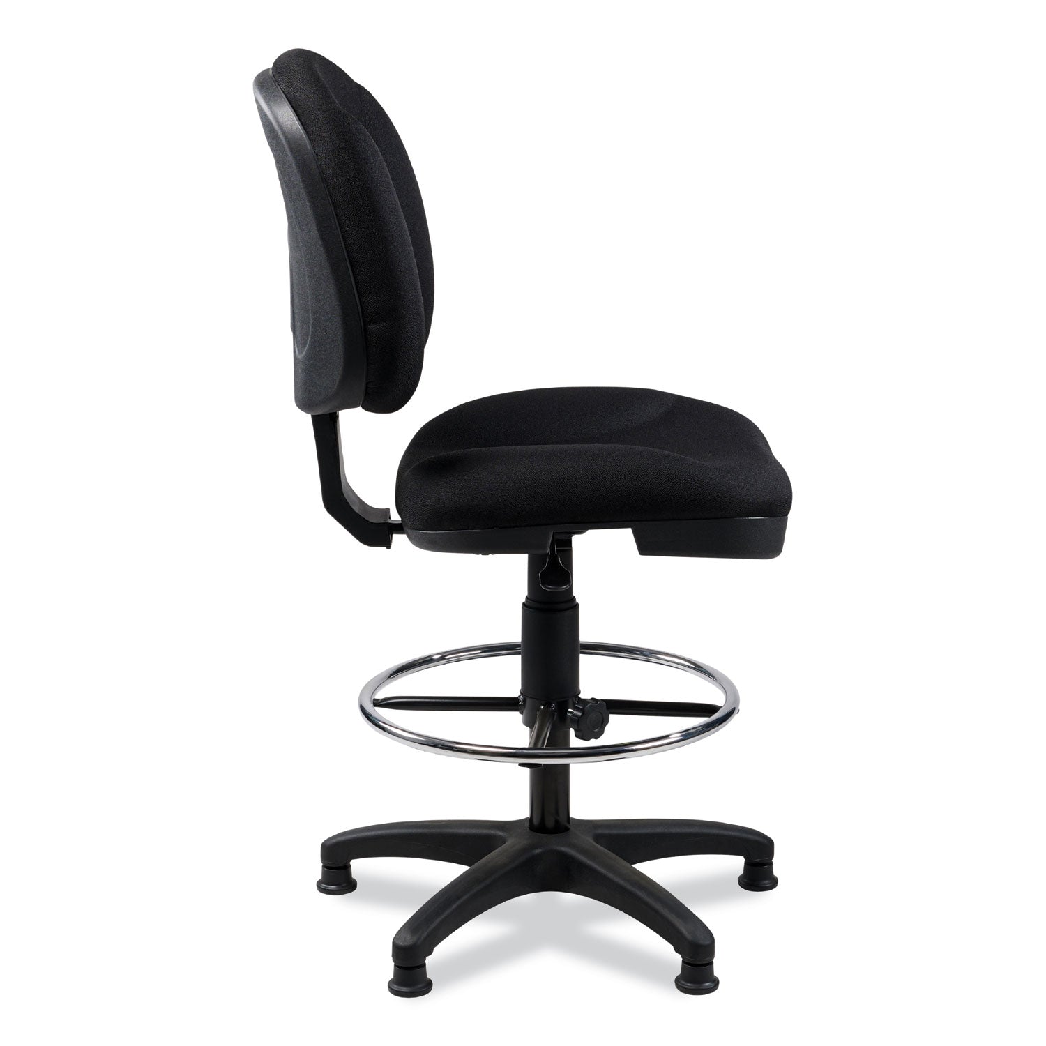 Comfort Task Stool, Supports Up to 300 lb, 24.5" to 34.5" Seat Height, Black Seat/Back, Black/Base,Ships in 1-3 Business Days
