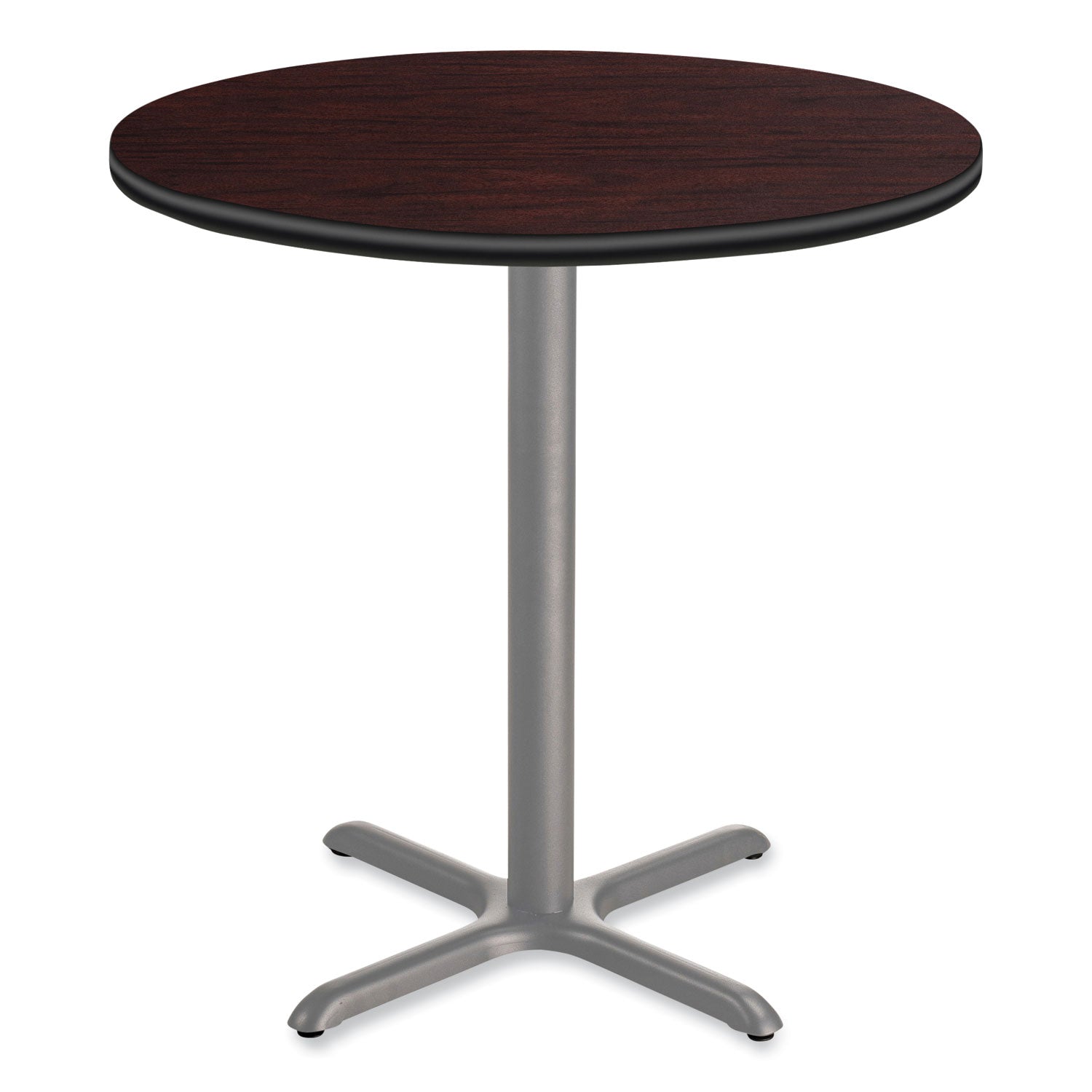 cafe-table-36-diameter-x-36h-round-top-x-base-mahogany-top-gray-base-ships-in-7-10-business-days_npscg13636xc1my - 1