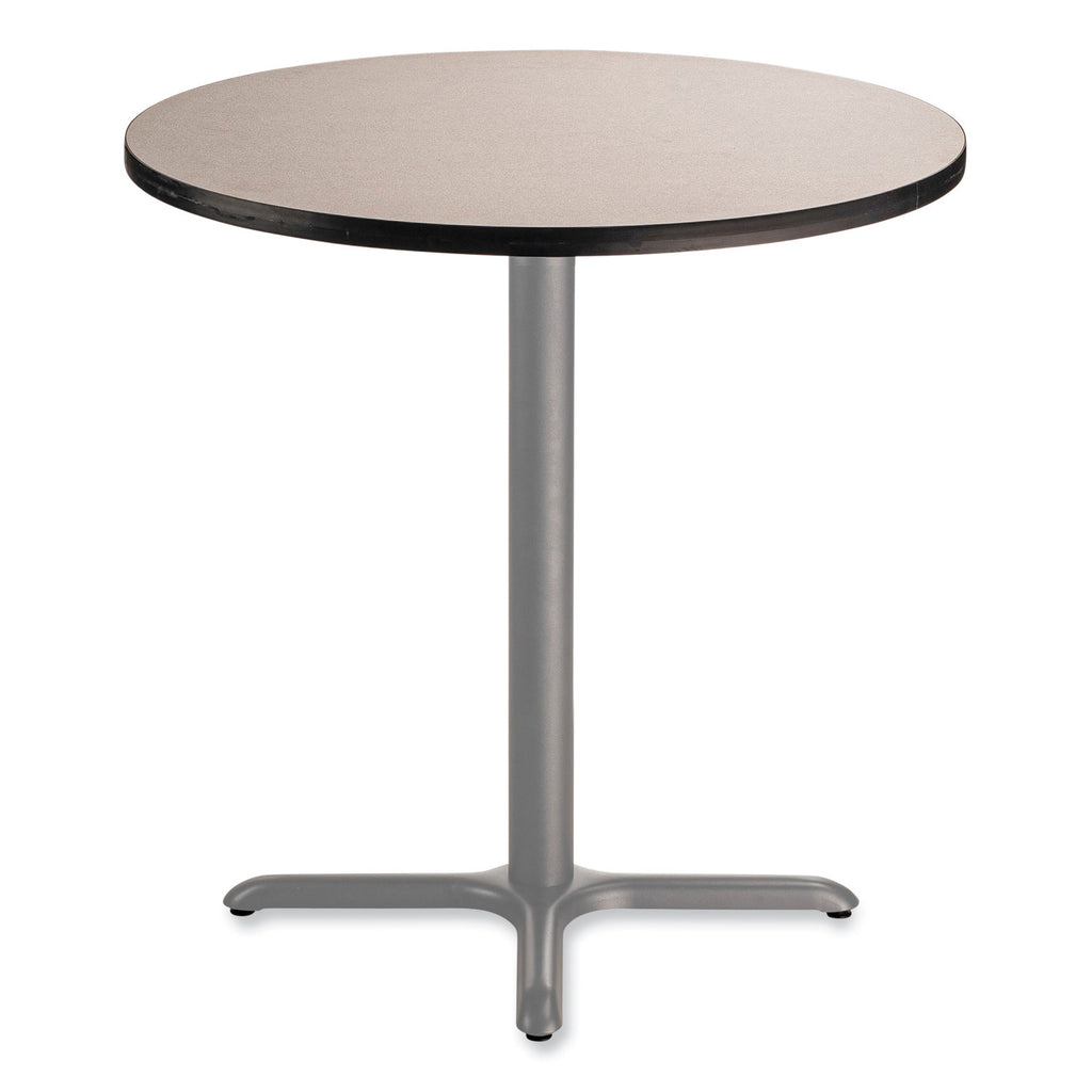 Cafe Table, 36" Diameter x 36h, Round Top/X-Base, Gray Nebula Top, Gray Base, Ships in 7-10 Business Days