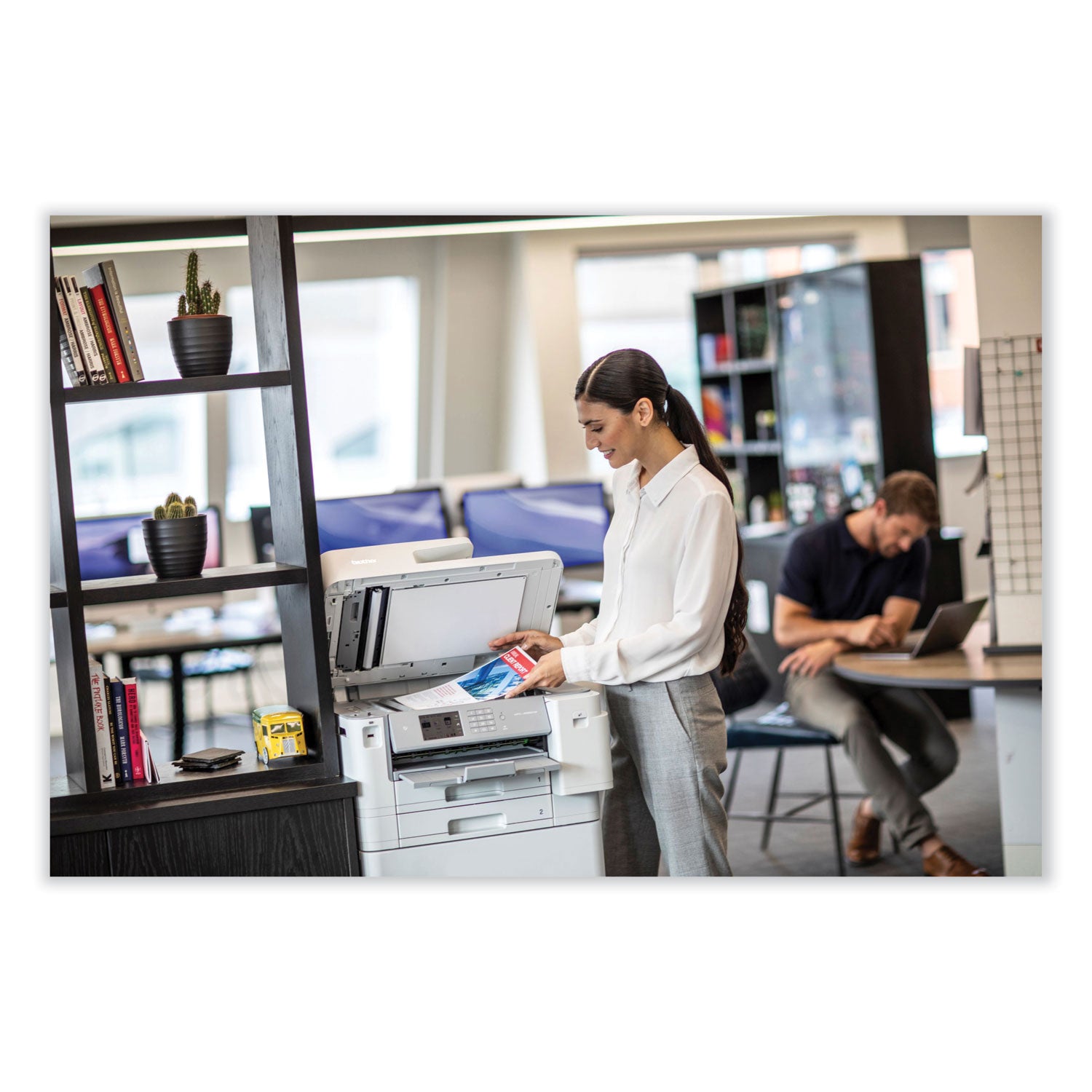 Brother Workhorse MFC-J5955DW Wireless Inkjet Multifunction Printer - Color - Copier/Fax/Printer/Scanner - 30 ppm Mono/30 ppm Color Print - 1200 x 4800 dpi Print - Automatic Duplex Print - Color Flatbed/CIS Scanner - 1200 dpi Optical Scan - Color Fax