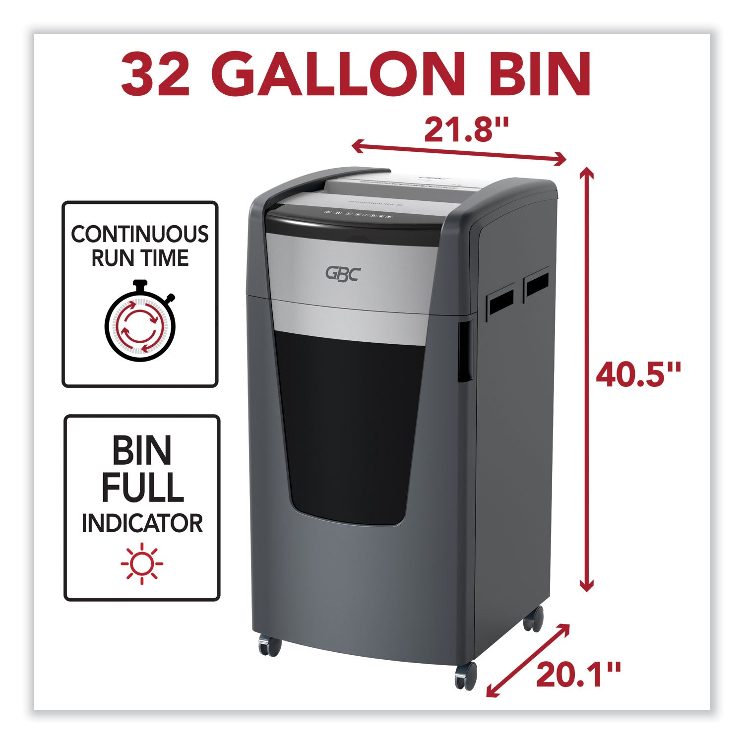 Momentum X26-32 Micro-Cut P-4 Anti-Jam Shredder, 26 Manual Sheet Capacity