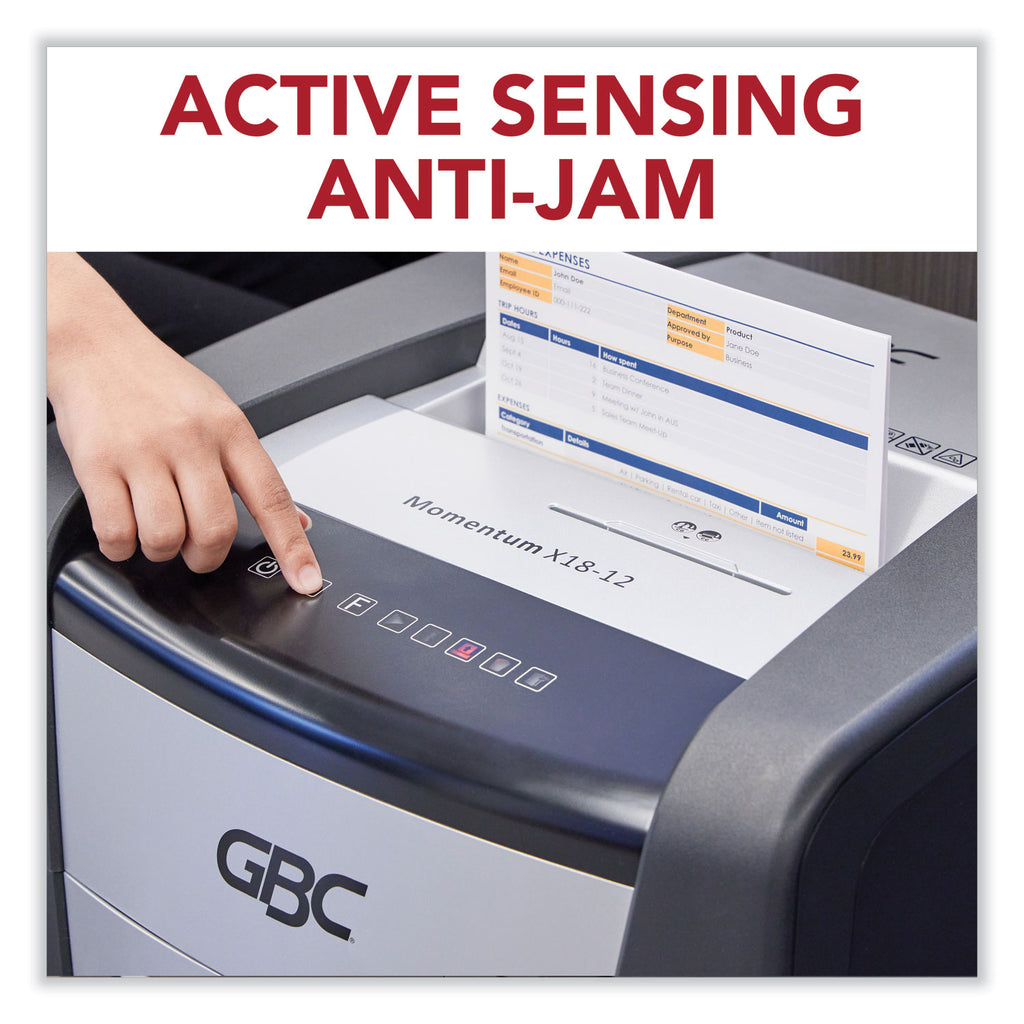 Momentum X18-12 Micro-Cut P-4 Anti-Jam Shredder, 18 Manual Sheet Capacity
