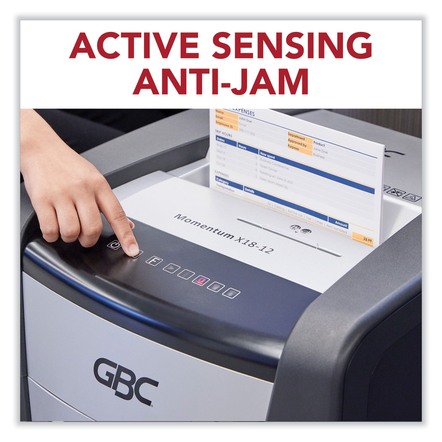 Momentum X18-12 Micro-Cut P-4 Anti-Jam Shredder, 18 Manual Sheet Capacity