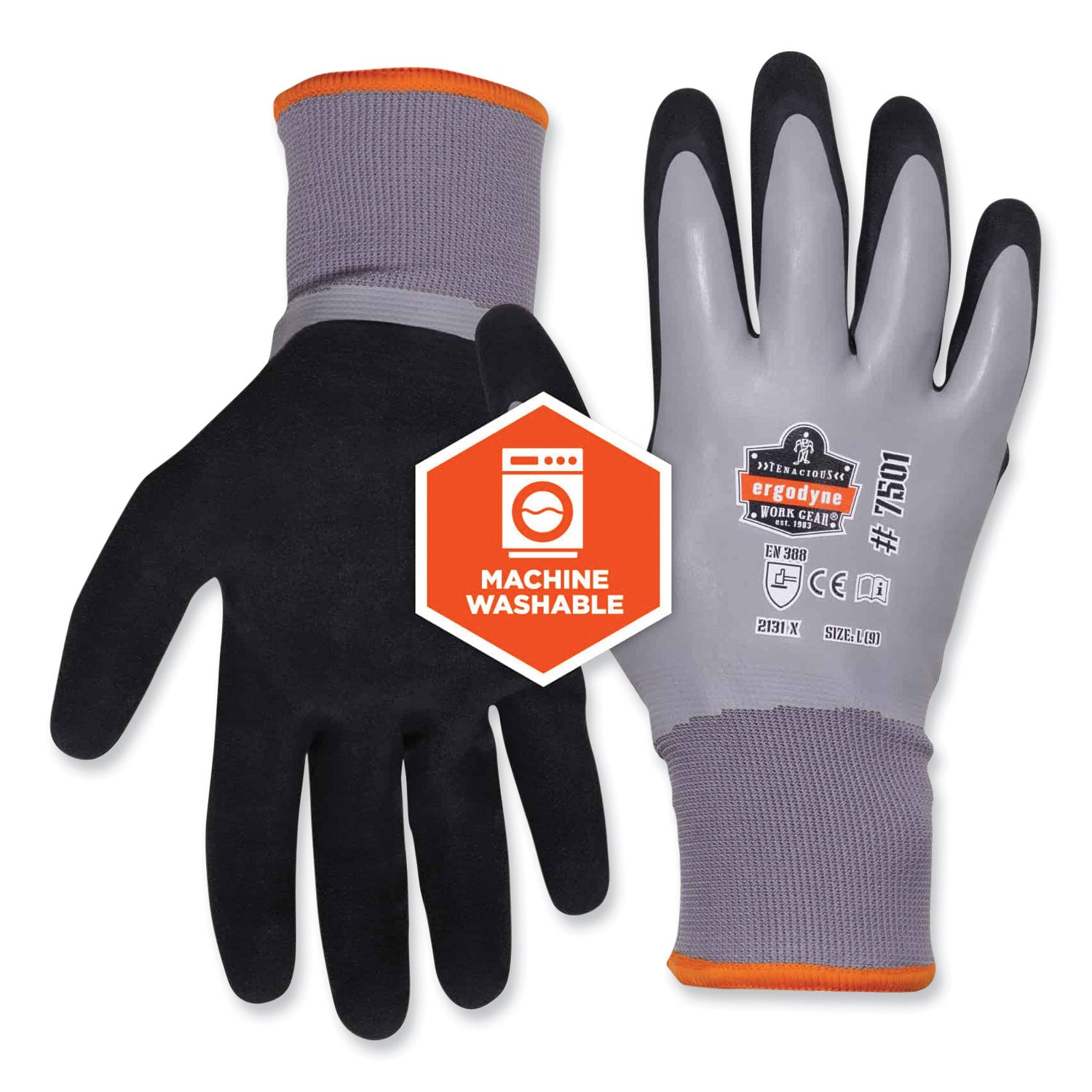 ProFlex 7501 Coated Waterproof Winter Gloves, Gray, Small, Pair, Ships in 1-3 Business Days