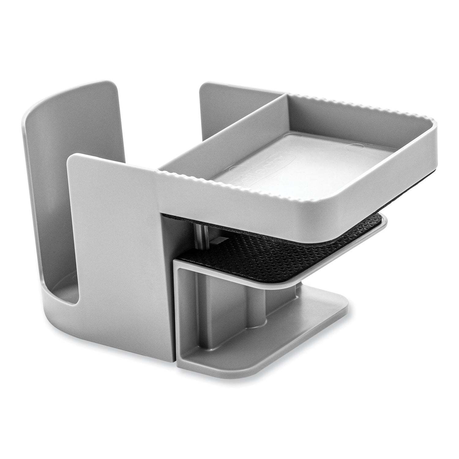 Standing Desk Cup Holder Organizer, Two Sections, 3.94 x 7.04 x 3.54, Gray