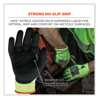 ProFlex 7041-CASE ANSI A4 Nitrile Coated CR Gloves, Lime, Small, 144 Pairs/Carton, Ships in 1-3 Business Days