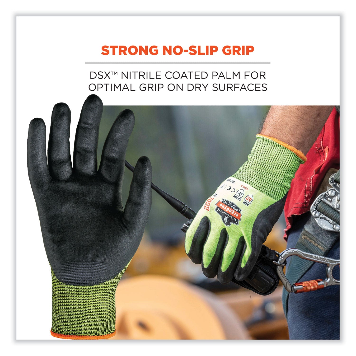 proflex-7022-case-ansi-a2-coated-cr-gloves-dsx-lime-medium-144-pairs-carton-ships-in-1-3-business-days_ego17873 - 2