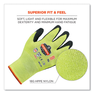 ProFlex 7021 Hi-Vis Nitrile-Coated CR Gloves, Lime, Small, Pair, Ships in 1-3 Business Days