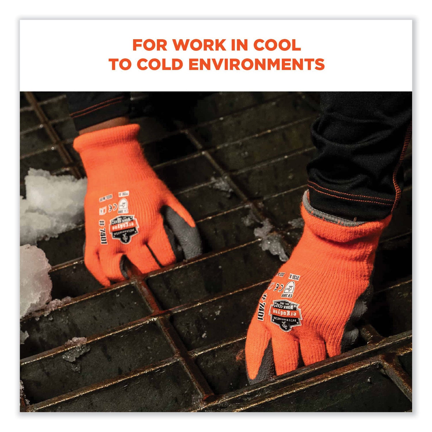 ProFlex 7401-CASE Coated Lightweight Winter Gloves, Orange, X-Large, 144 Pairs/Carton, Ships in 1-3 Business Days