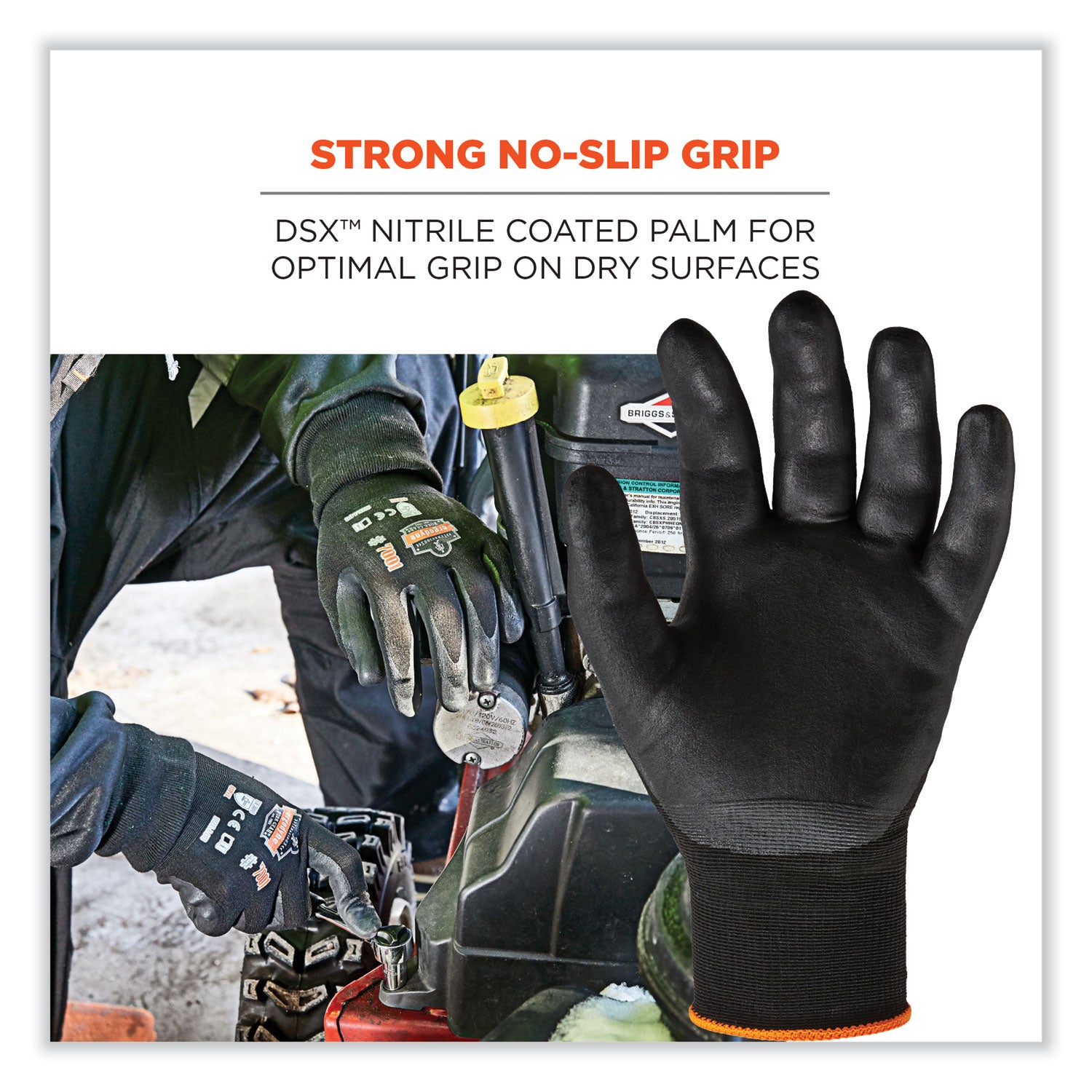 ProFlex 7001 Nitrile-Coated Gloves, Black, X-Large, Pair, Ships in 1-3 Business Days