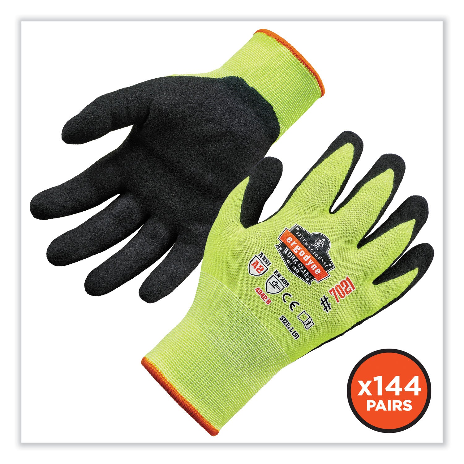 proflex-7021-case-hi-vis-nitrile-coated-cr-gloves-lime-small-144-pairs-carton-ships-in-1-3-business-days_ego17862 - 2