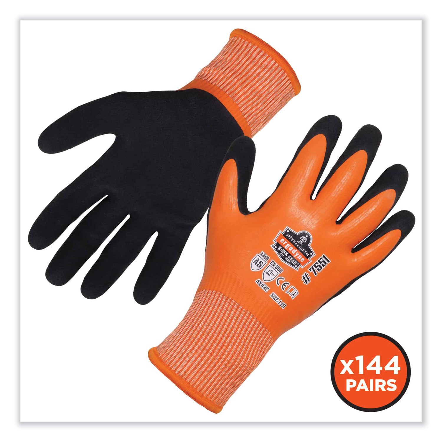 proflex-7551-case-ansi-a5-coated-waterproof-cr-gloves-orange-x-large-144-pairs-carton-ships-in-1-3-business-days_ego17995 - 5