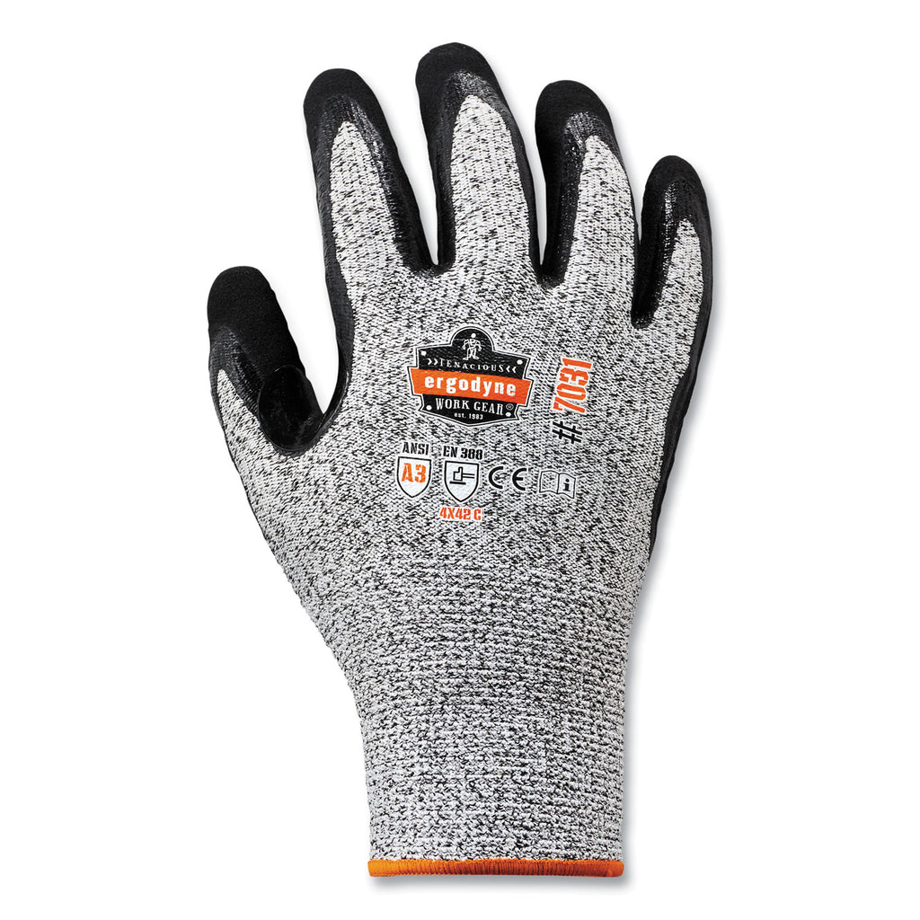 ProFlex 7031-CASE ANSI A3 Nitrile-Coated CR Gloves, Gray, Medium, 144 Pairs/Carton, Ships in 1-3 Business Days