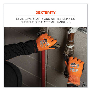 ProFlex 7551 ANSI A5 Coated Waterproof CR Gloves, Orange, 2X-Large, Pair, Ships in 1-3 Business Days