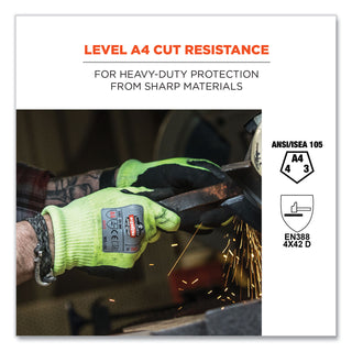 ProFlex 7041 ANSI A4 Nitrile-Coated CR Gloves, Lime, Small, Pair, Ships in 1-3 Business Days
