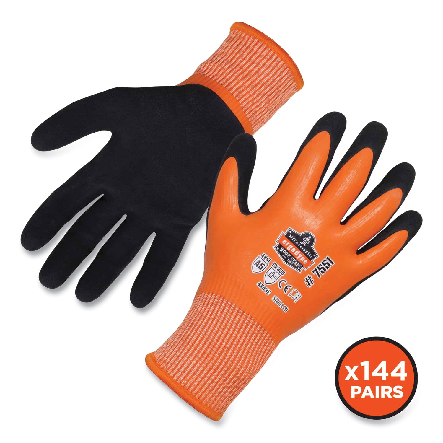 proflex-7551-case-ansi-a5-coated-waterproof-cr-gloves-orange-large-144-pairs-carton-ships-in-1-3-business-days_ego17994 - 6