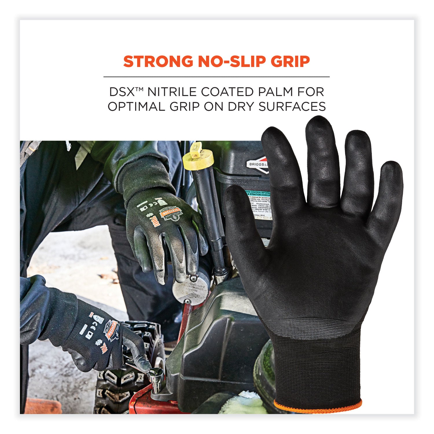 ProFlex 7001-CASE Nitrile Coated Gloves, Black, 2X-Large, 144 Pairs/Carton, Ships in 1-3 Business Days