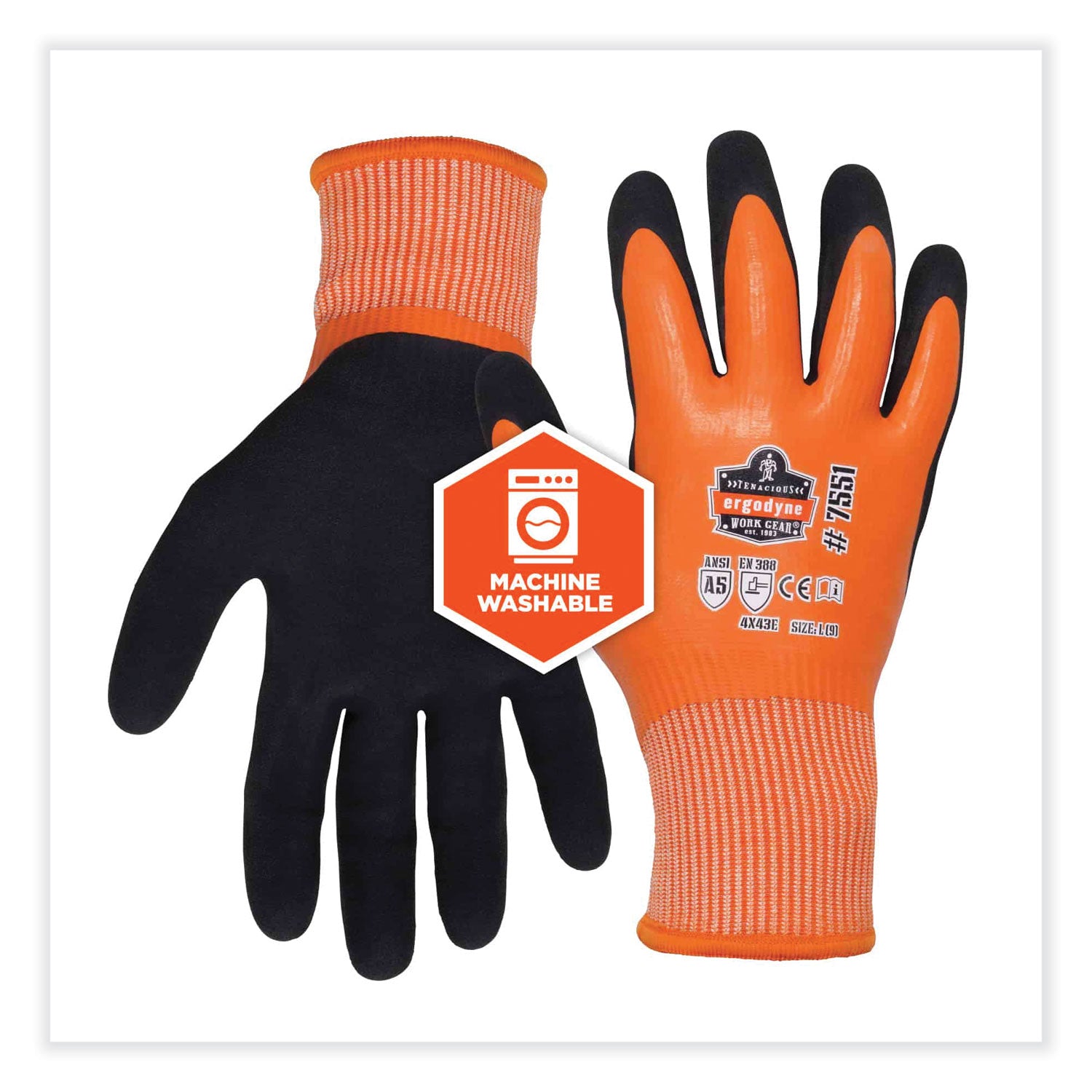 proflex-7551-case-ansi-a5-coated-waterproof-cr-gloves-orange-2x-large-144-pairs-carton-ships-in-1-3-business-days_ego17996 - 7