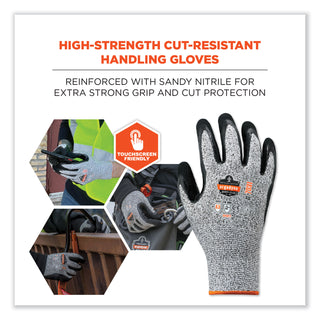ProFlex 7031 ANSI A3 Nitrile-Coated CR Gloves, Gray, Small, Pair, Ships in 1-3 Business Days