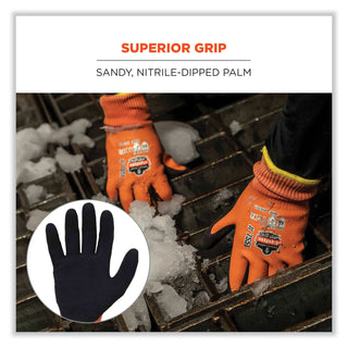ProFlex 7551 ANSI A5 Coated Waterproof CR Gloves, Orange, 2X-Large, Pair, Ships in 1-3 Business Days