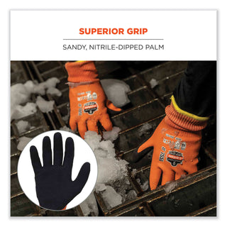 ProFlex 7551 ANSI A5 Coated Waterproof CR Gloves, Orange, X-Large, Pair, Ships in 1-3 Business Days